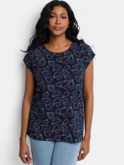 Short-sleeve semi-fitted t-shirt