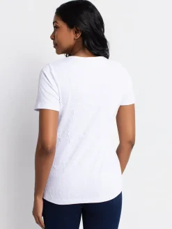 Short-sleeve semi-fitted t-shirt