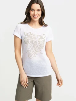 Short-sleeve semi-fitted t-shirt