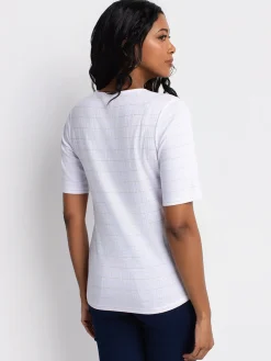 Short-sleeve semi-fitted t-shirt