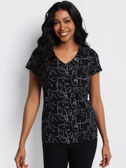 Short-sleeve semi-fitted t-shirt