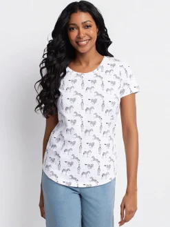 Short-sleeve semi-fitted t-shirt