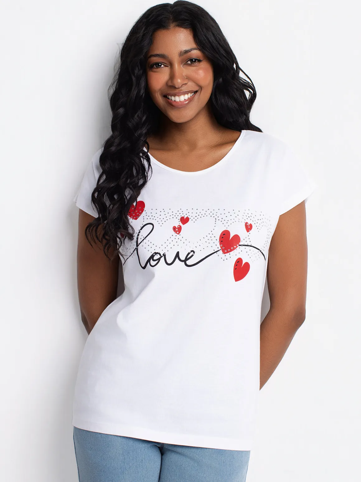 Short-sleeve semi-fitted t-shirt