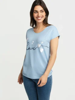 Short-sleeve semi-fitted t-shirt