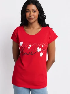 Short-sleeve semi-fitted t-shirt