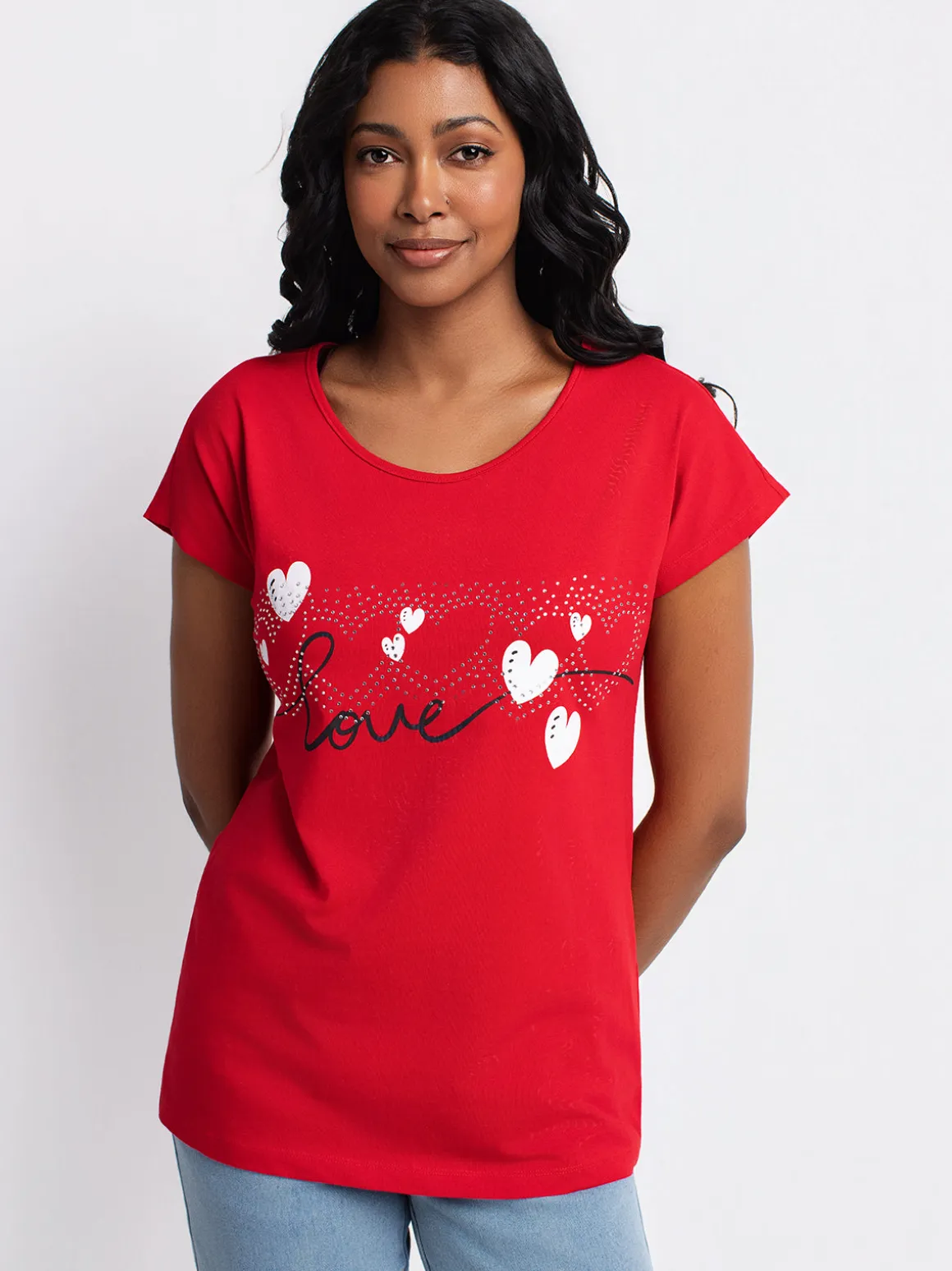 Short-sleeve semi-fitted t-shirt