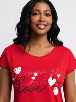 Short-sleeve semi-fitted t-shirt