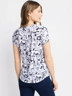 Short-sleeve semi-fitted t-shirt