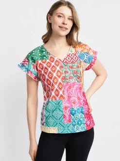 Short-sleeve semi-fitted T-shirt