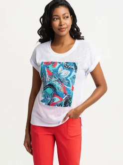 Short-sleeve semi-fitted t-shirt