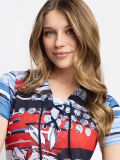 Short-sleeve semi-fitted t-shirt