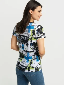 Short-sleeve semi-fitted t-shirt