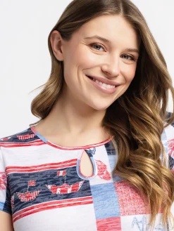 Short-sleeve semi-fitted t-shirt