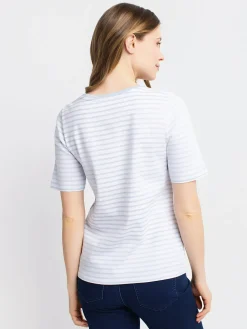 Short-sleeve semi-fitted t-shirt