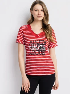 Short-sleeve semi-fitted T-shirt