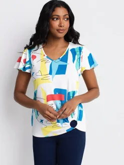 Short-sleeve semi-fitted t-shirt