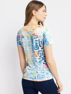 Short-sleeve semi-fitted T-shirt