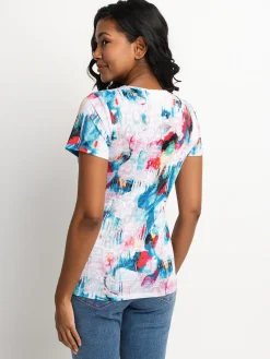 Short-sleeve semi-fitted T-shirt