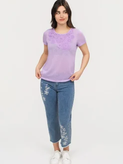 Short-sleeve semi-fitted tunic