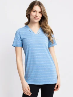 Short-sleeve semi-fitted tunic