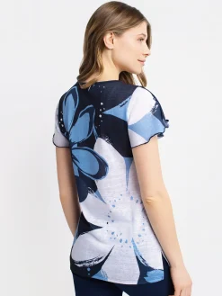 Short-sleeve semi-fitted tunic