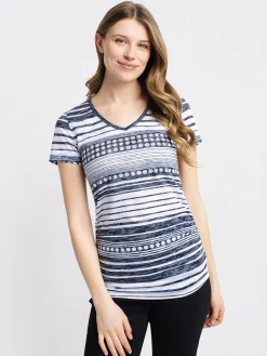 Short-sleeve semi-fitted tunic