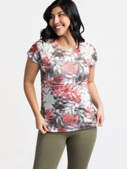Short-sleeve semi-fitted tunic