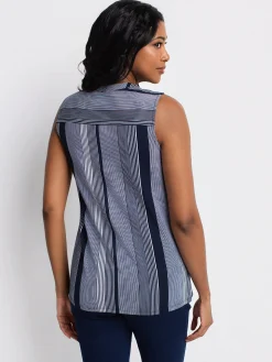 Sleeveless semi-fitted tunic