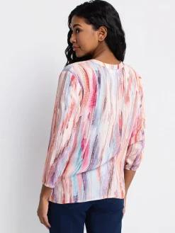 3/4-sleeve loose blouse