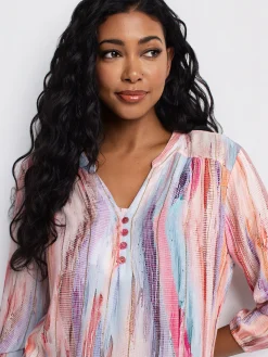 3/4-sleeve loose blouse