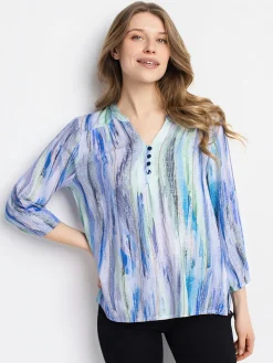 3/4-sleeve loose blouse