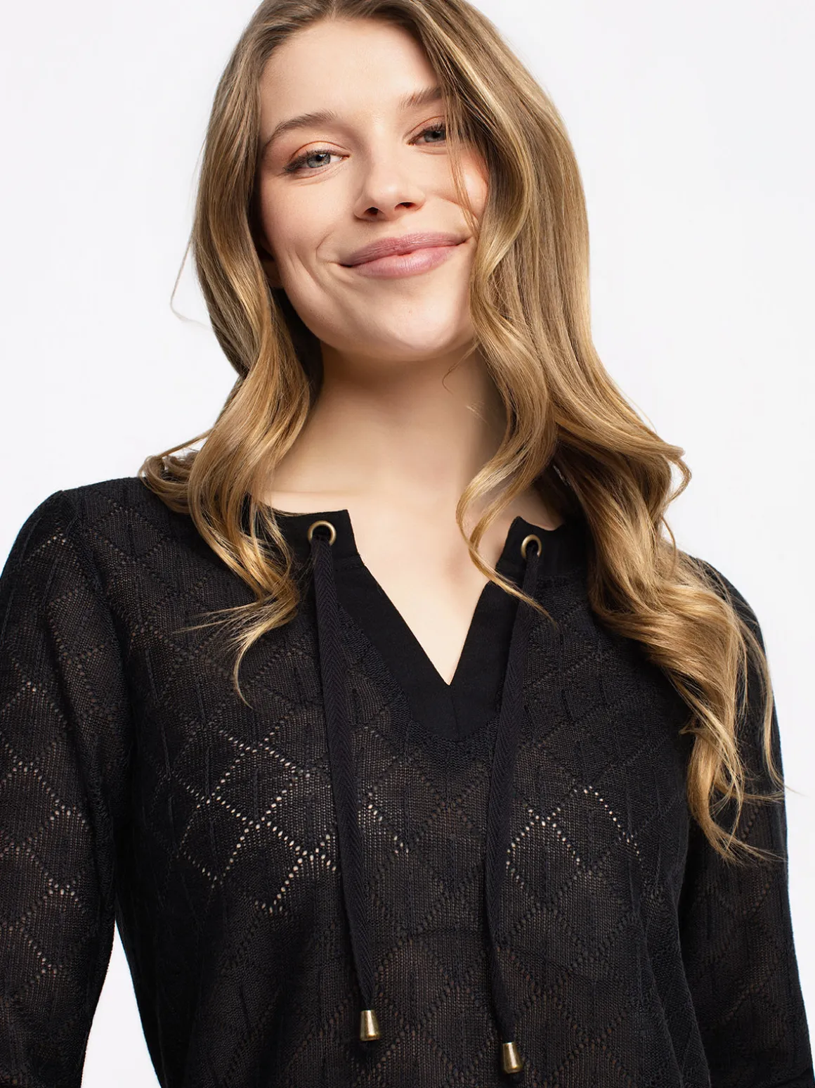 3/4-sleeve loose tunic