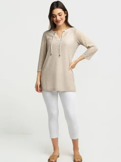 3/4-sleeve loose tunic