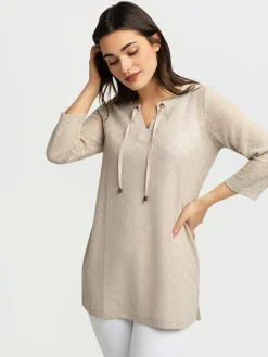 3/4-sleeve loose tunic