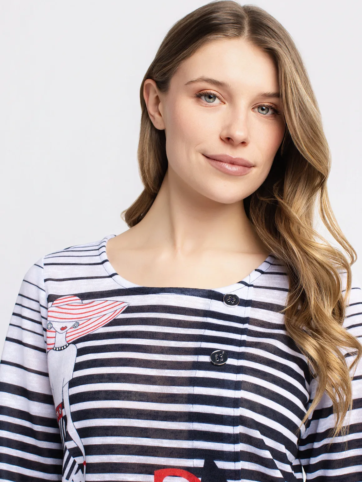 3/4-sleeve loose tunic