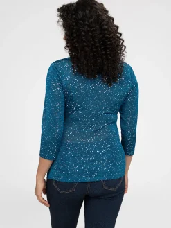 3/4-sleeve semi-fitted t-shirt
