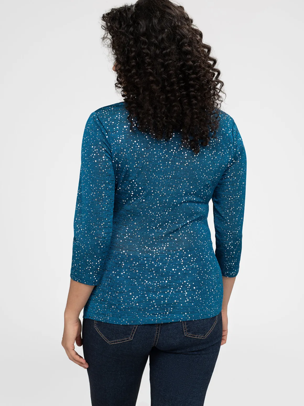 3/4-sleeve semi-fitted t-shirt