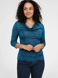 3/4-sleeve semi-fitted t-shirt