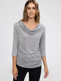 3/4-sleeve semi-fitted t-shirt