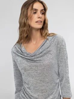 3/4-sleeve semi-fitted t-shirt