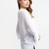 3/4-sleeve semi-fitted tunic