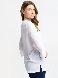 3/4-sleeve semi-fitted tunic