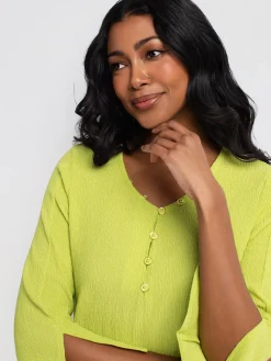 3/4-sleeve semi-fitted tunic