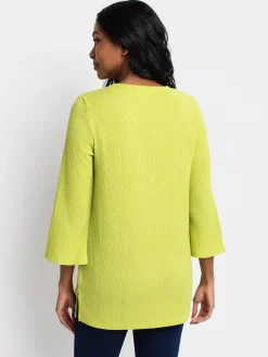3/4-sleeve semi-fitted tunic