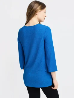 3/4-sleeve semi-fitted tunic