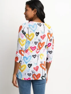 3/4-sleeve semi-fitted tunic