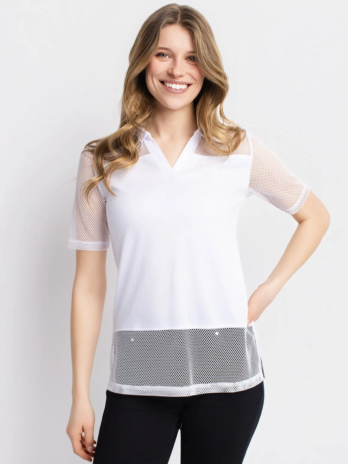 3/4-sleeve semi-fitted tunic