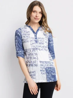 3/4-sleeve semi-fitted tunic