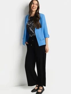 Straight-leg dressy pants