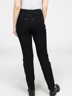 Straight leg pull-on jeans